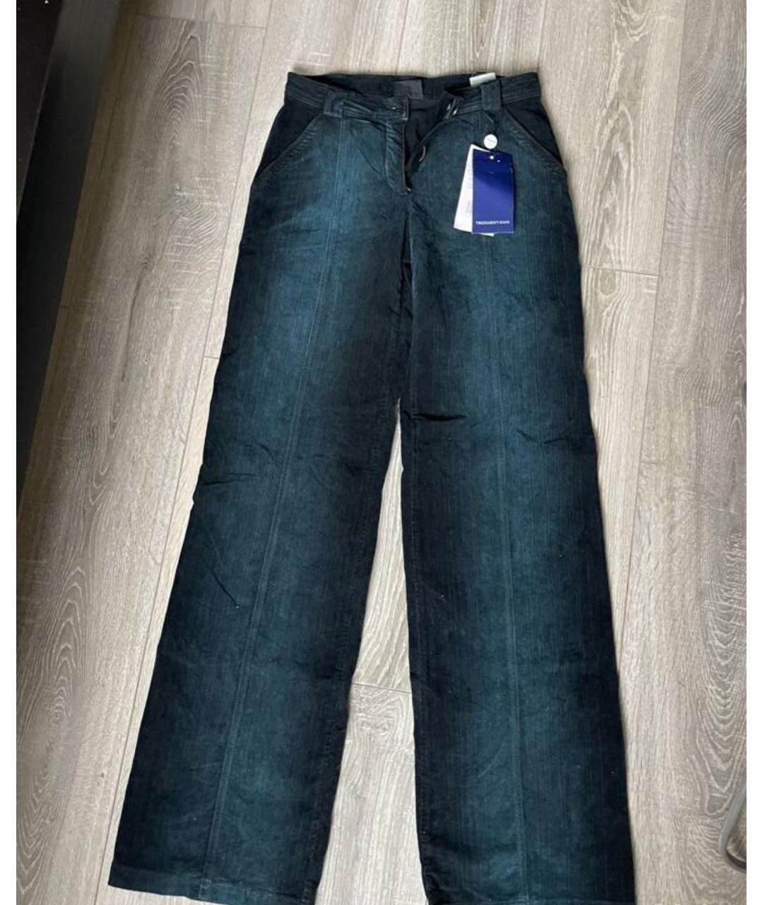 TRUSSARDI JEANS Мульти хлопко-эластановые джинсы клеш, фото 6