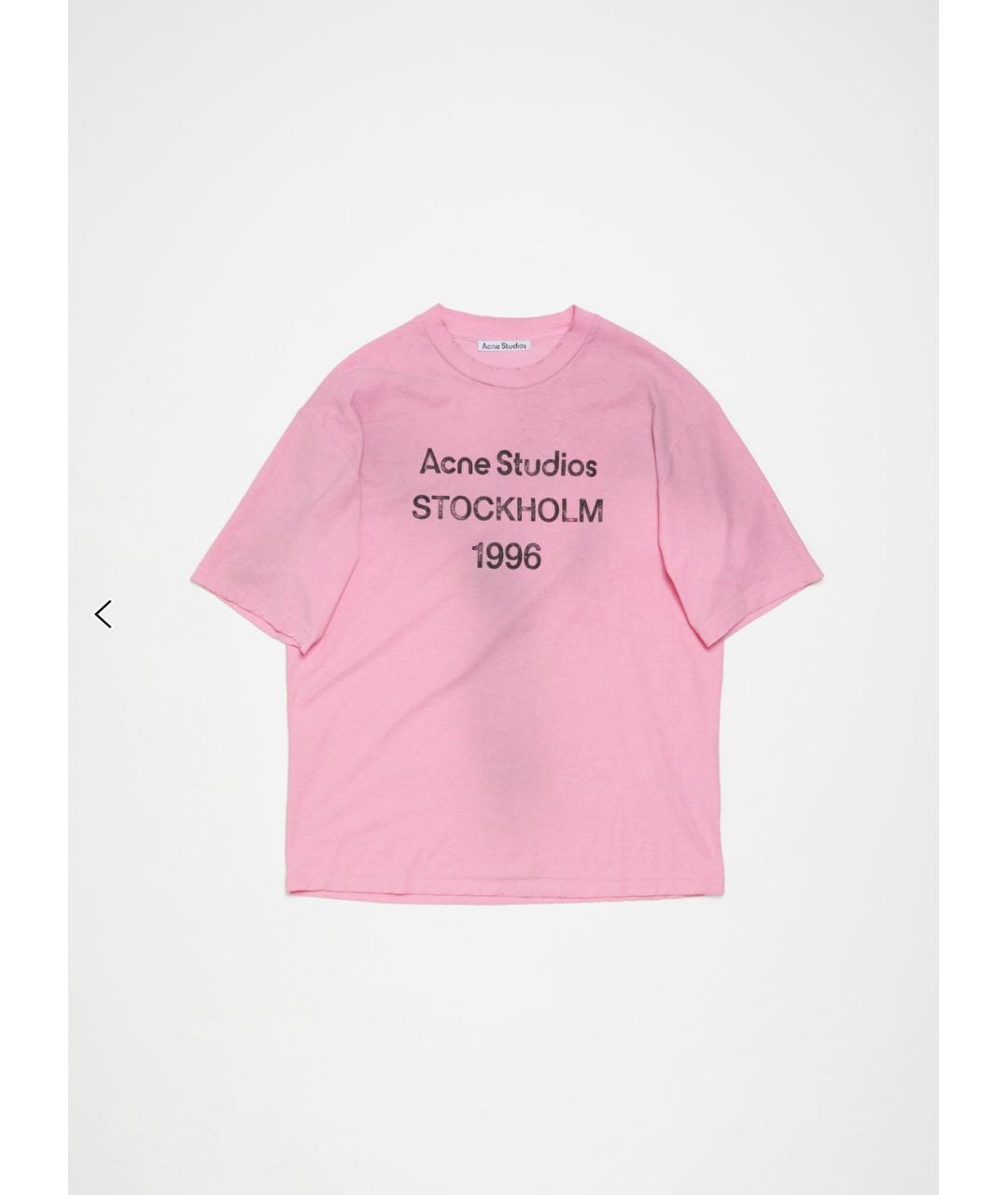 ACNE STUDIOS Розовая хлопковая футболка, фото 6