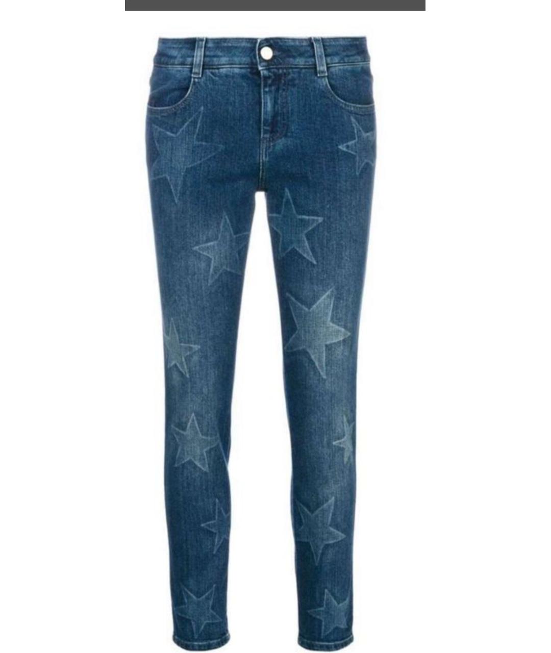 STELLA MCCARTNEY Синие хлопковые прямые джинсы, фото 4