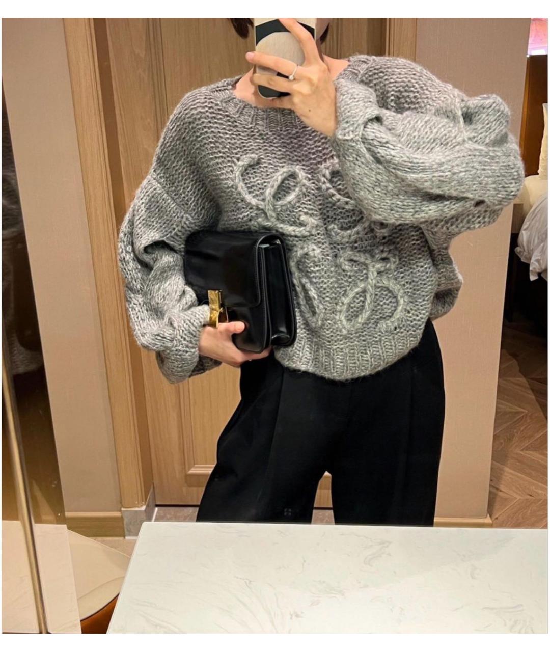LOEWE Серый джемпер / свитер, фото 3