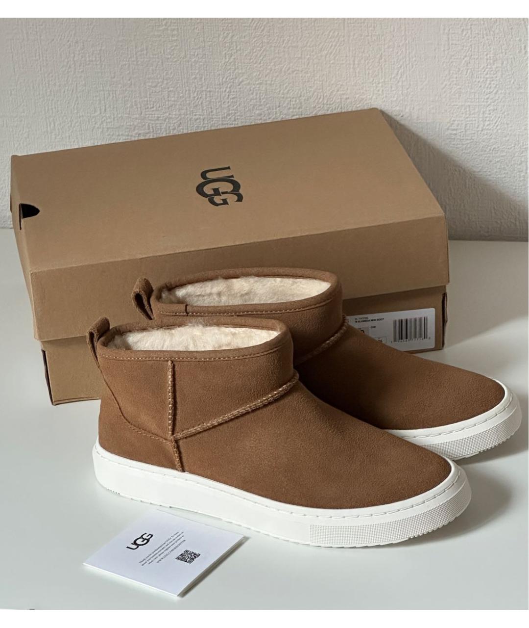 UGG AUSTRALIA Горчичные замшевые полусапоги, фото 2