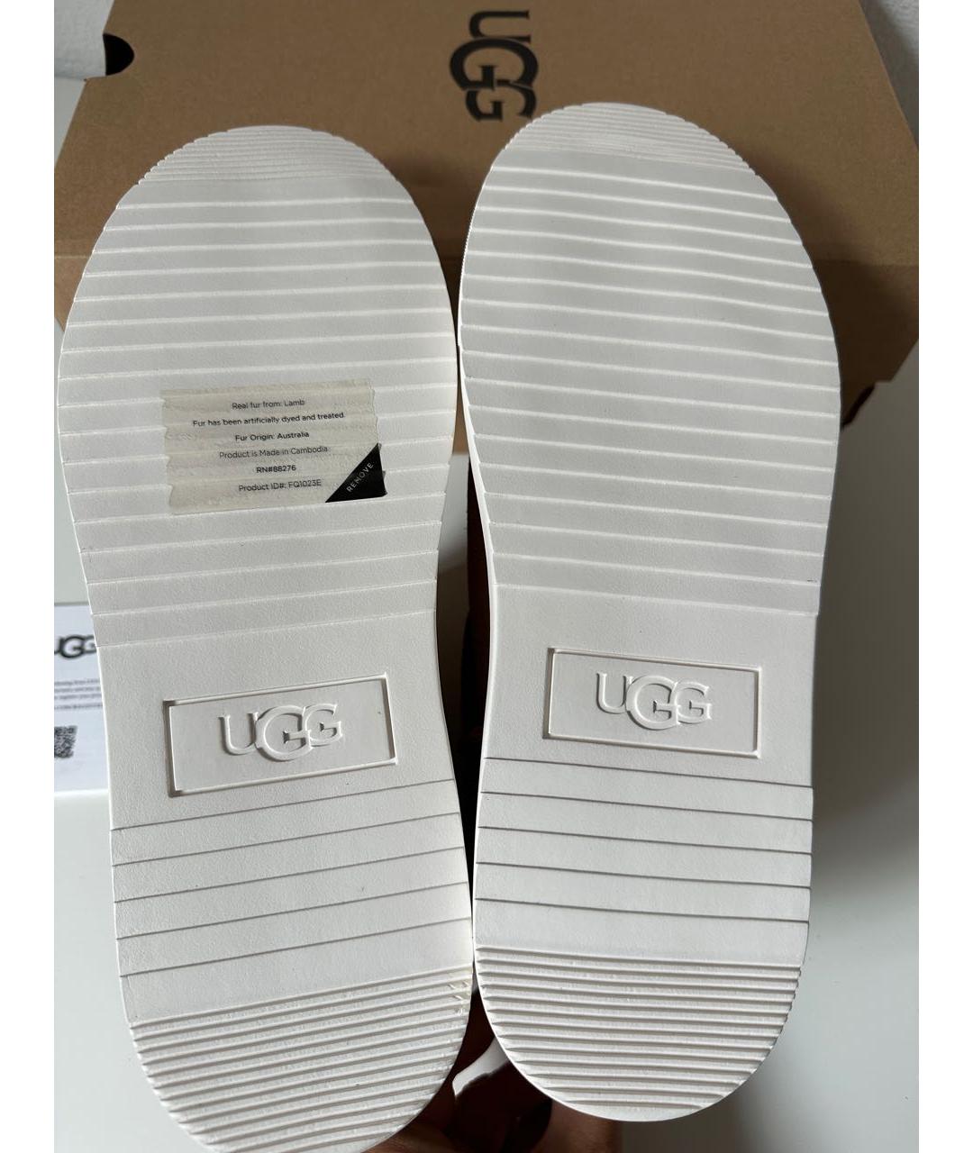 UGG AUSTRALIA Горчичные замшевые полусапоги, фото 8