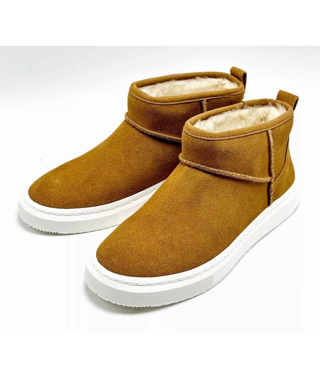 UGG AUSTRALIA Горчичные замшевые полусапоги, фото 7