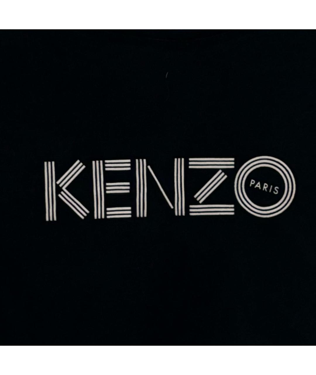 KENZO Черная хлопковая майка, фото 4