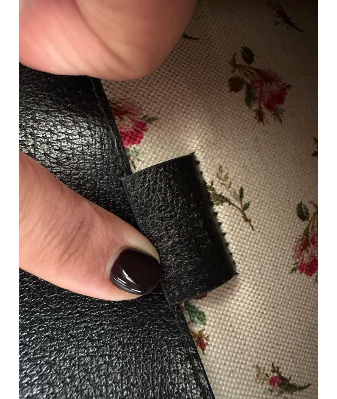 GUCCI Черная кожаная сумка через плечо, фото 6