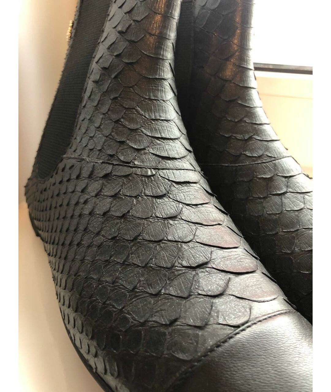 CHANEL PRE-OWNED Черные ботинки из экзотической кожи, фото 4