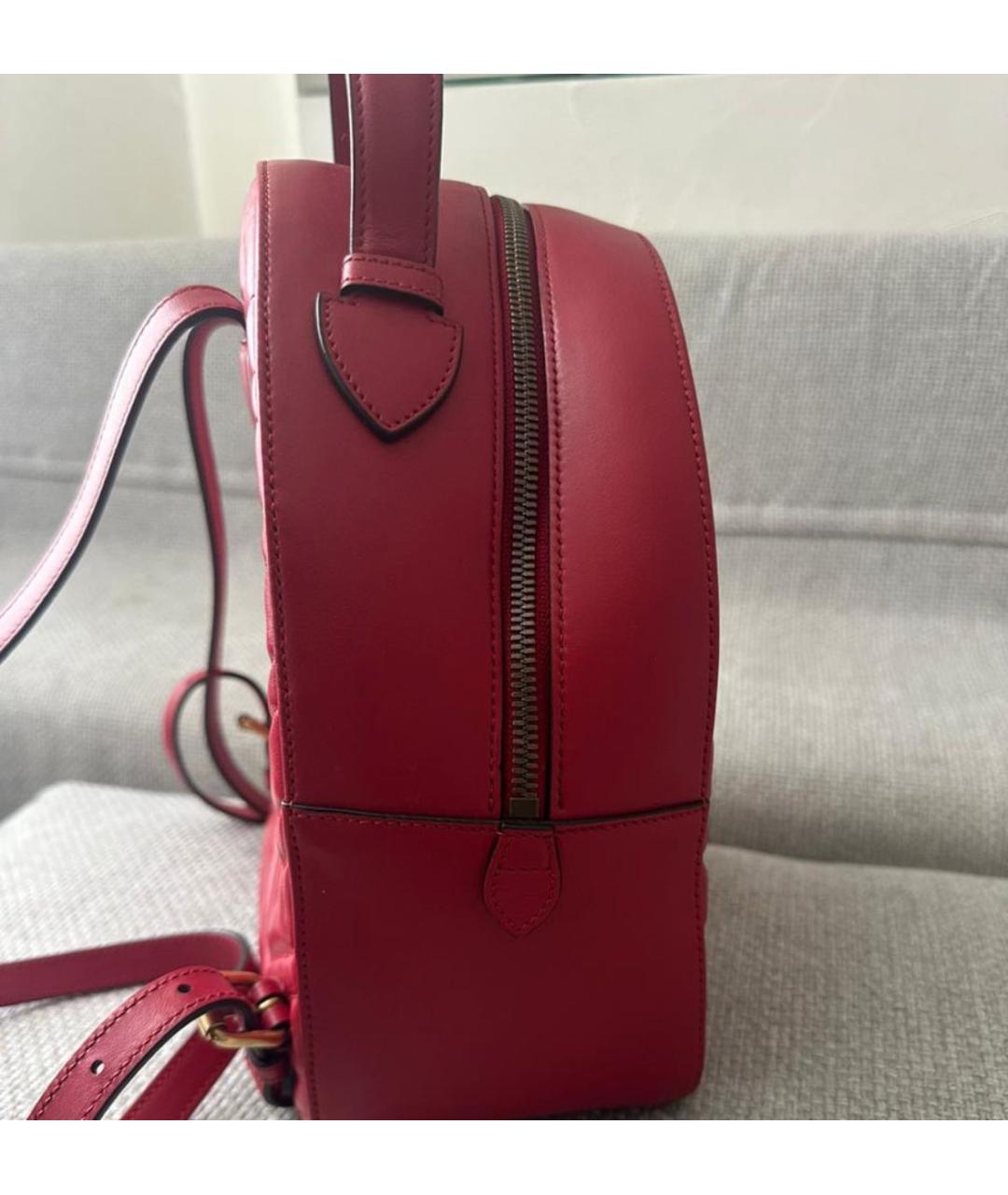 GUCCI Красный кожаный рюкзак, фото 5