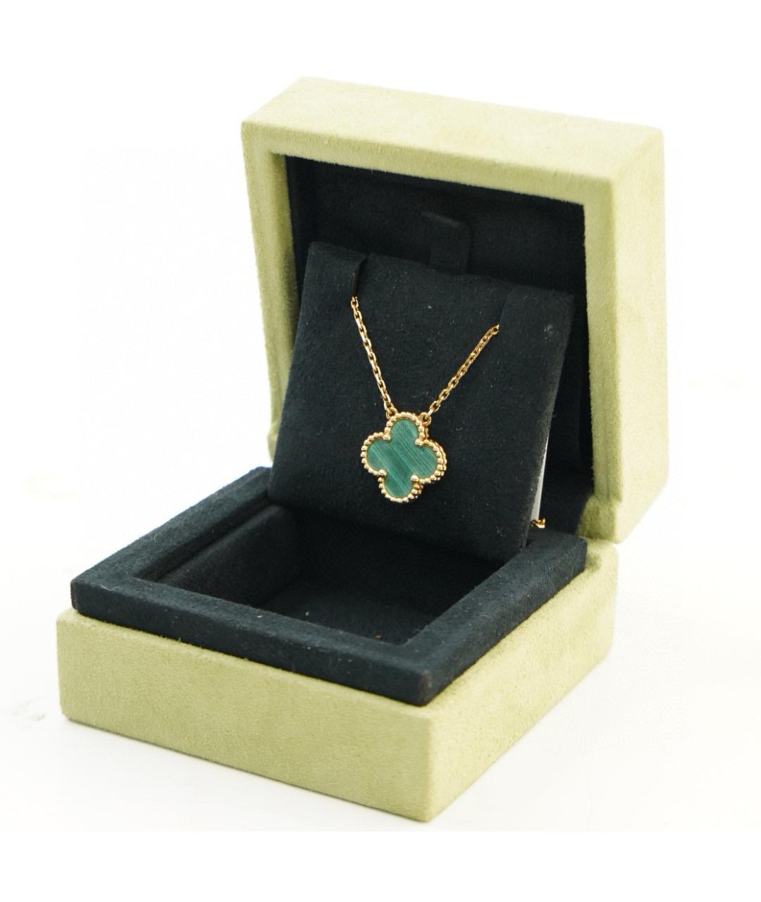 VAN CLEEF & ARPELS Зеленая подвеска из желтого золота, фото 2
