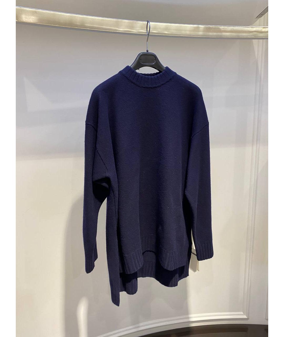 JIL SANDER Темно-синий джемпер / свитер, фото 3