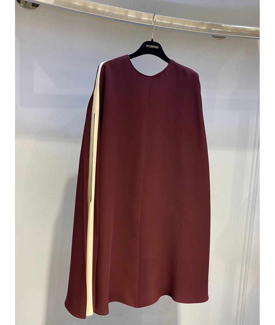 VALENTINO Бордовое повседневное платье, фото 4