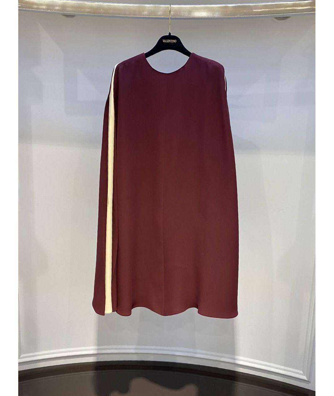 VALENTINO Бордовое повседневное платье, фото 2