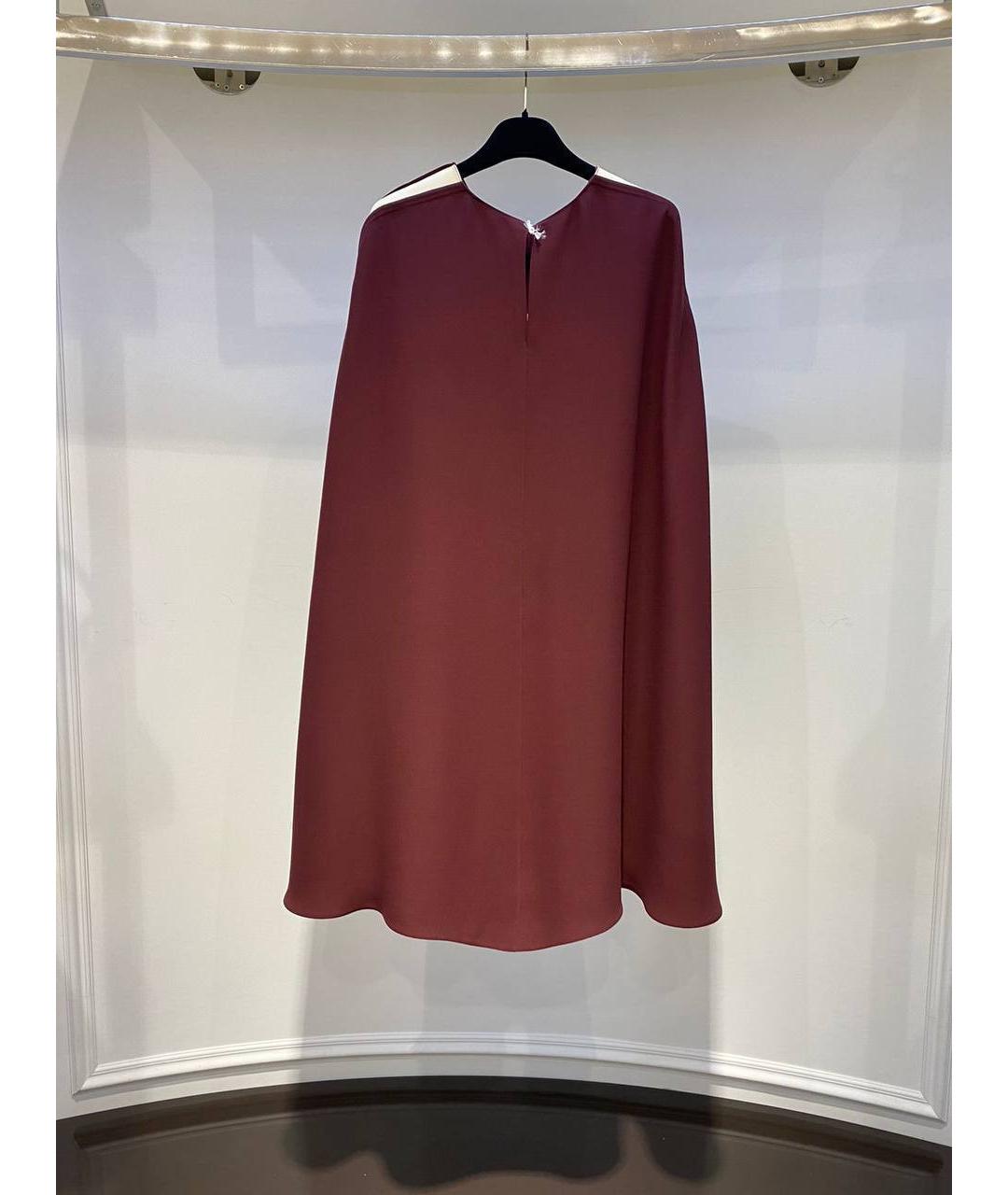 VALENTINO Бордовое повседневное платье, фото 3