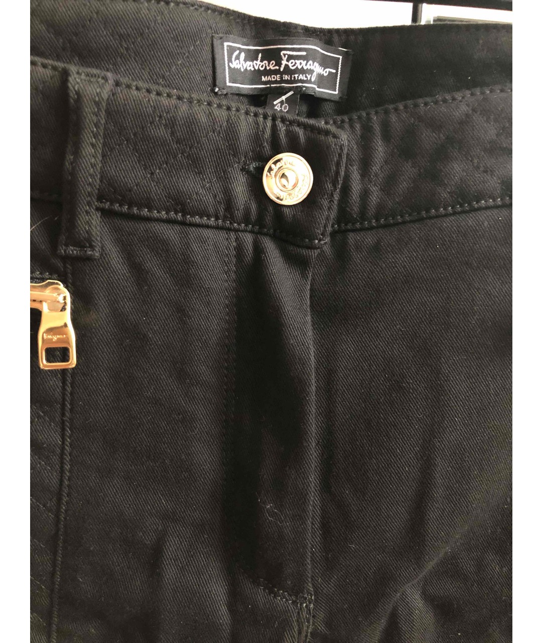 SALVATORE FERRAGAMO Черные хлопковые джинсы слим, фото 2