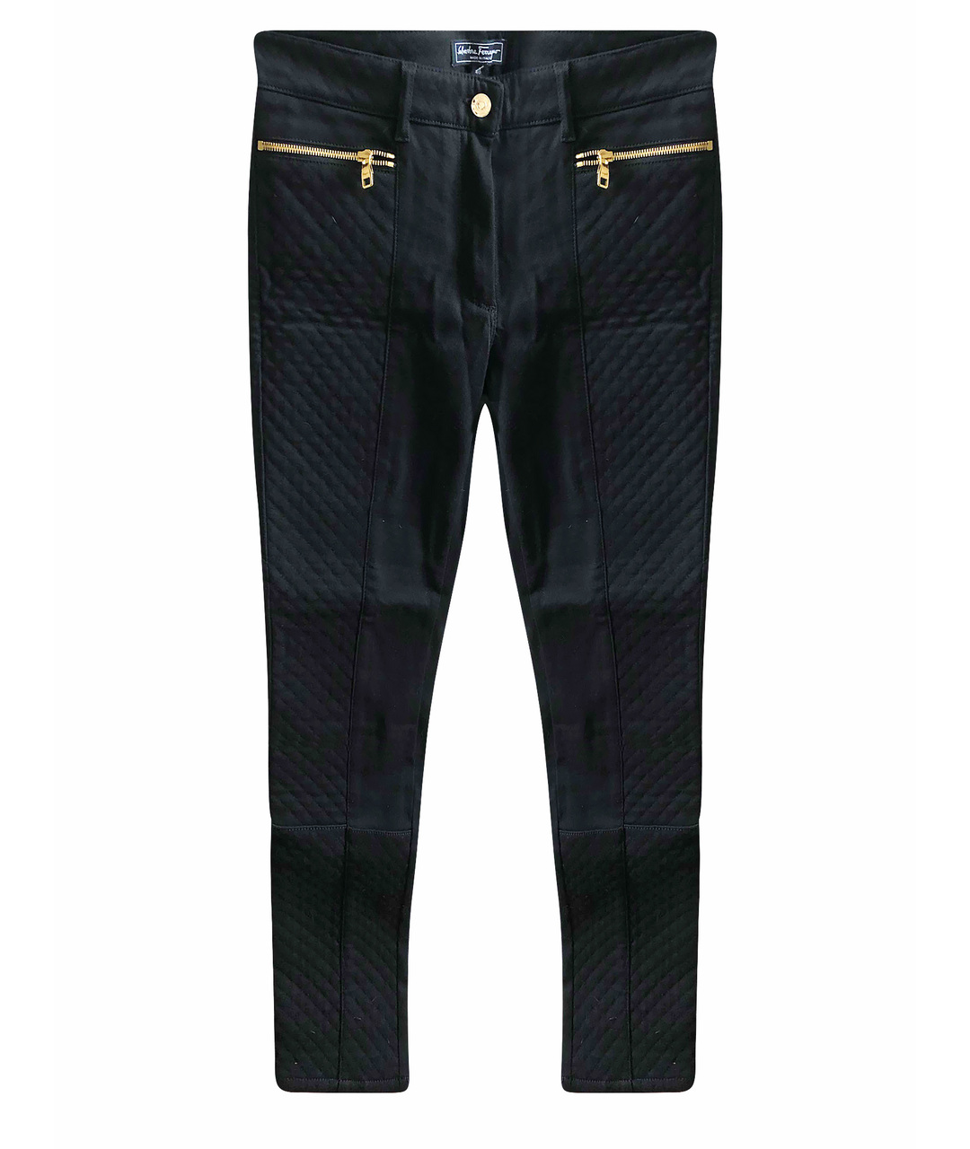 SALVATORE FERRAGAMO Черные хлопковые джинсы слим, фото 1