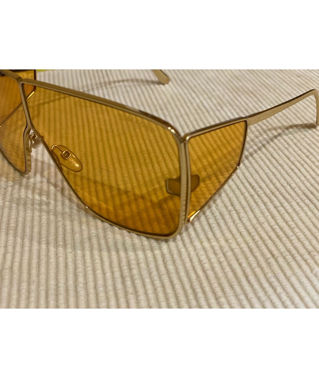 TOM FORD Желтые металлические солнцезащитные очки, фото 2