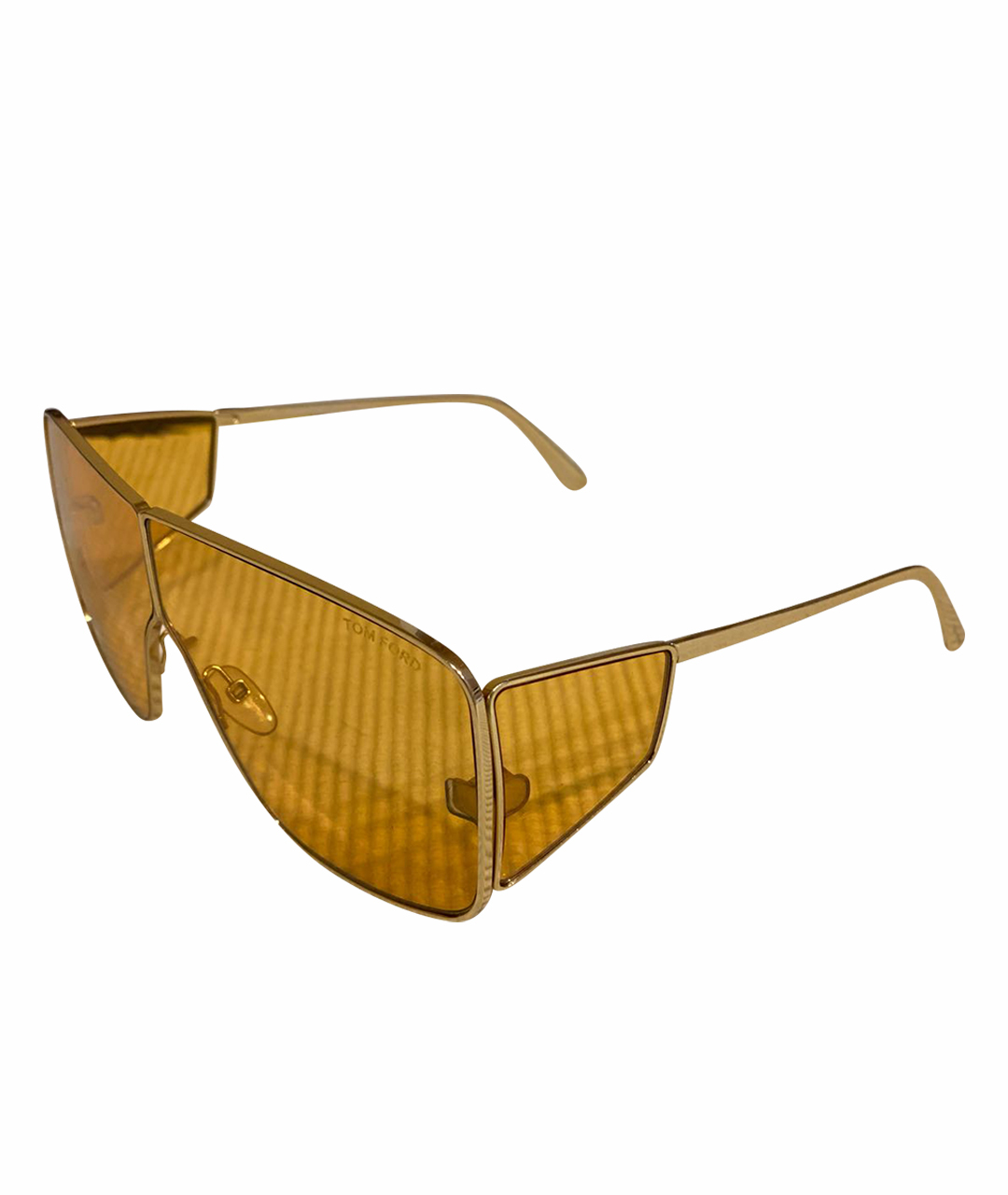 TOM FORD Желтые металлические солнцезащитные очки, фото 1