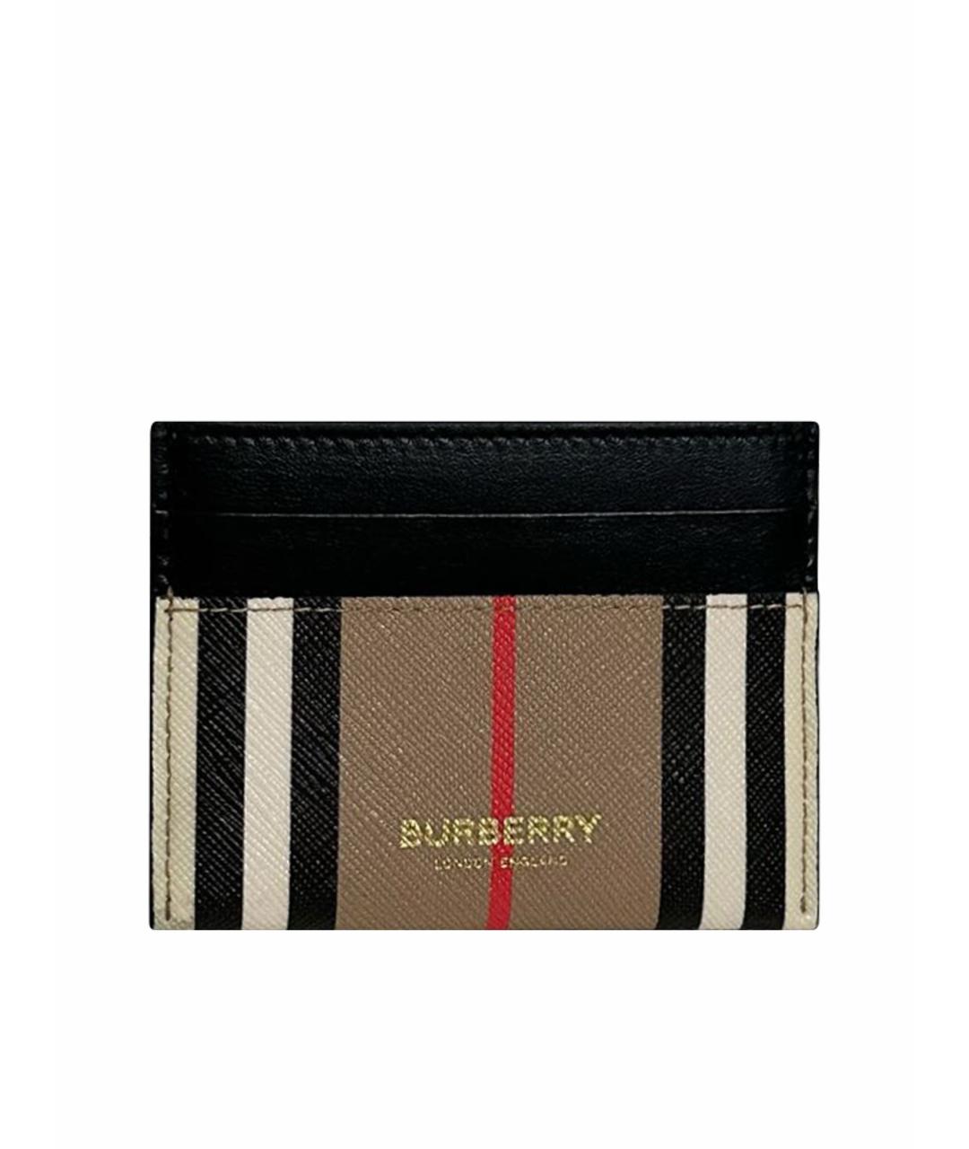 BURBERRY Коричневый кожаный кардхолдер, фото 1