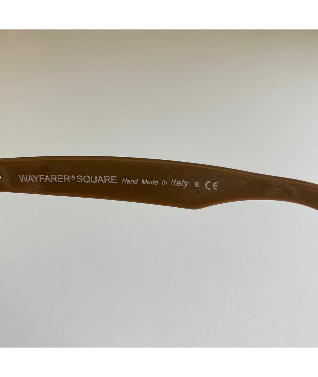 RAY BAN Бежевые пластиковые солнцезащитные очки, фото 4
