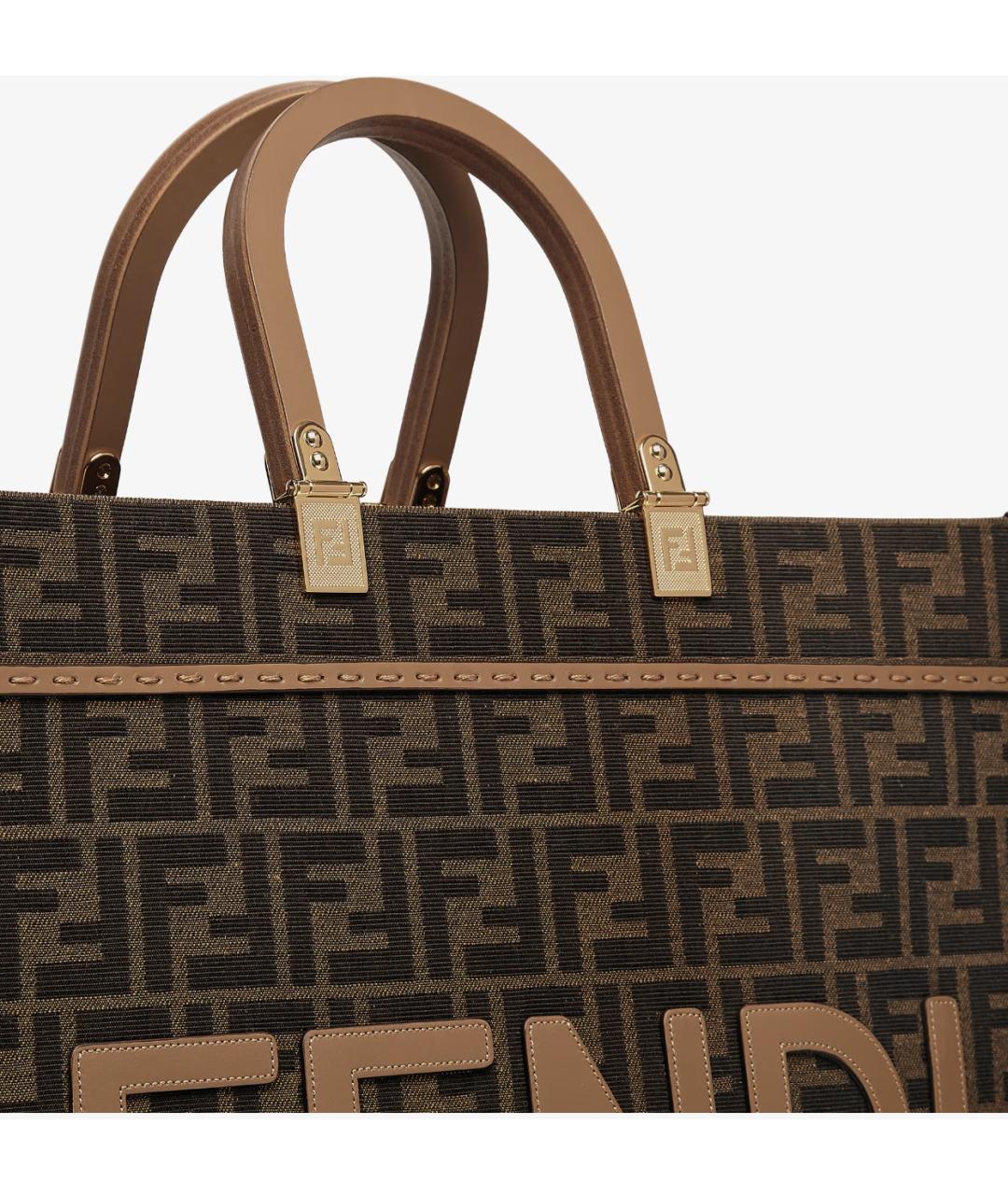 FENDI Коричневая сумка тоут, фото 5