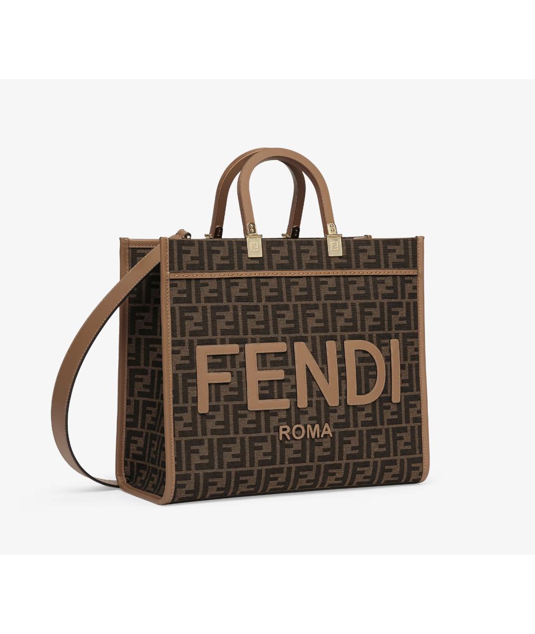 FENDI Коричневая сумка тоут, фото 2