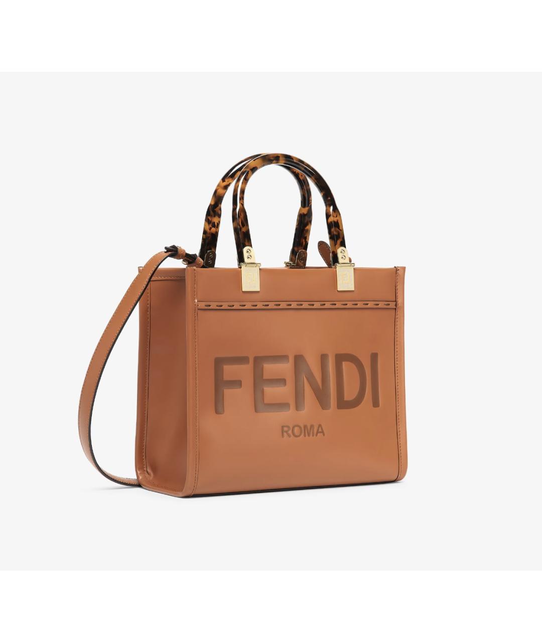 FENDI Коричневая сумка тоут, фото 2