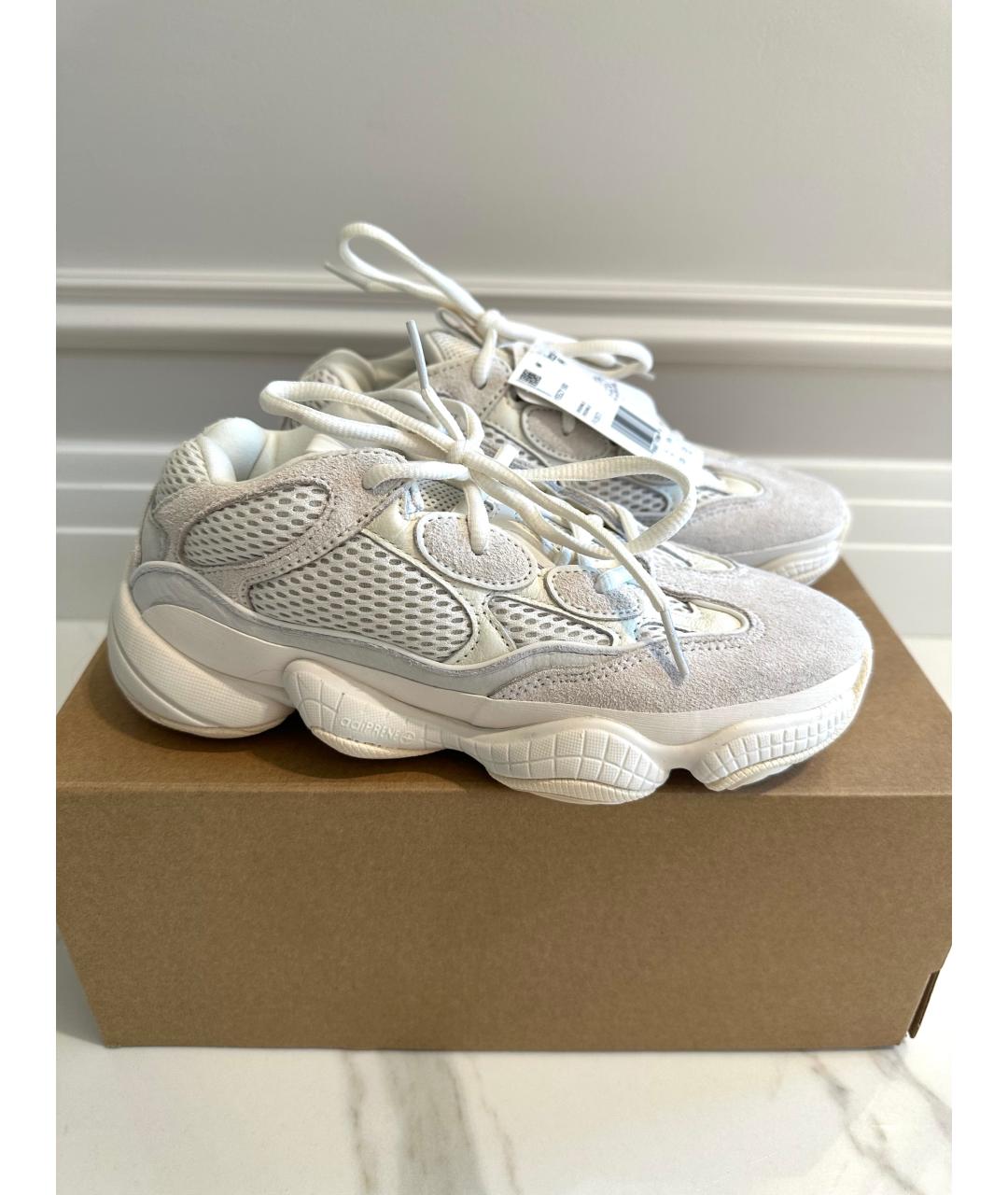 ADIDAS YEEZY Белые замшевые кроссовки, фото 5