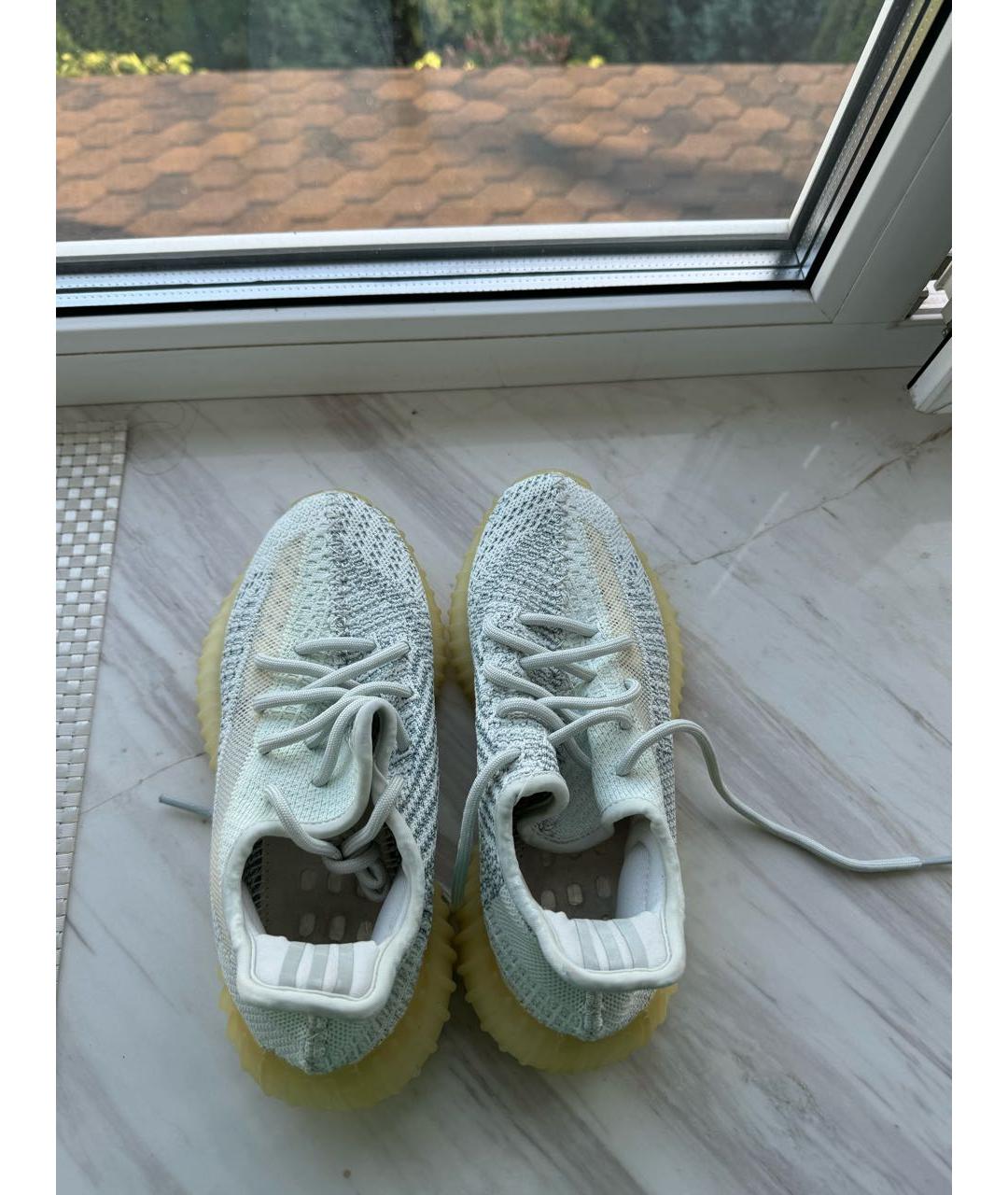 ADIDAS YEEZY Голубые текстильные кроссовки, фото 3