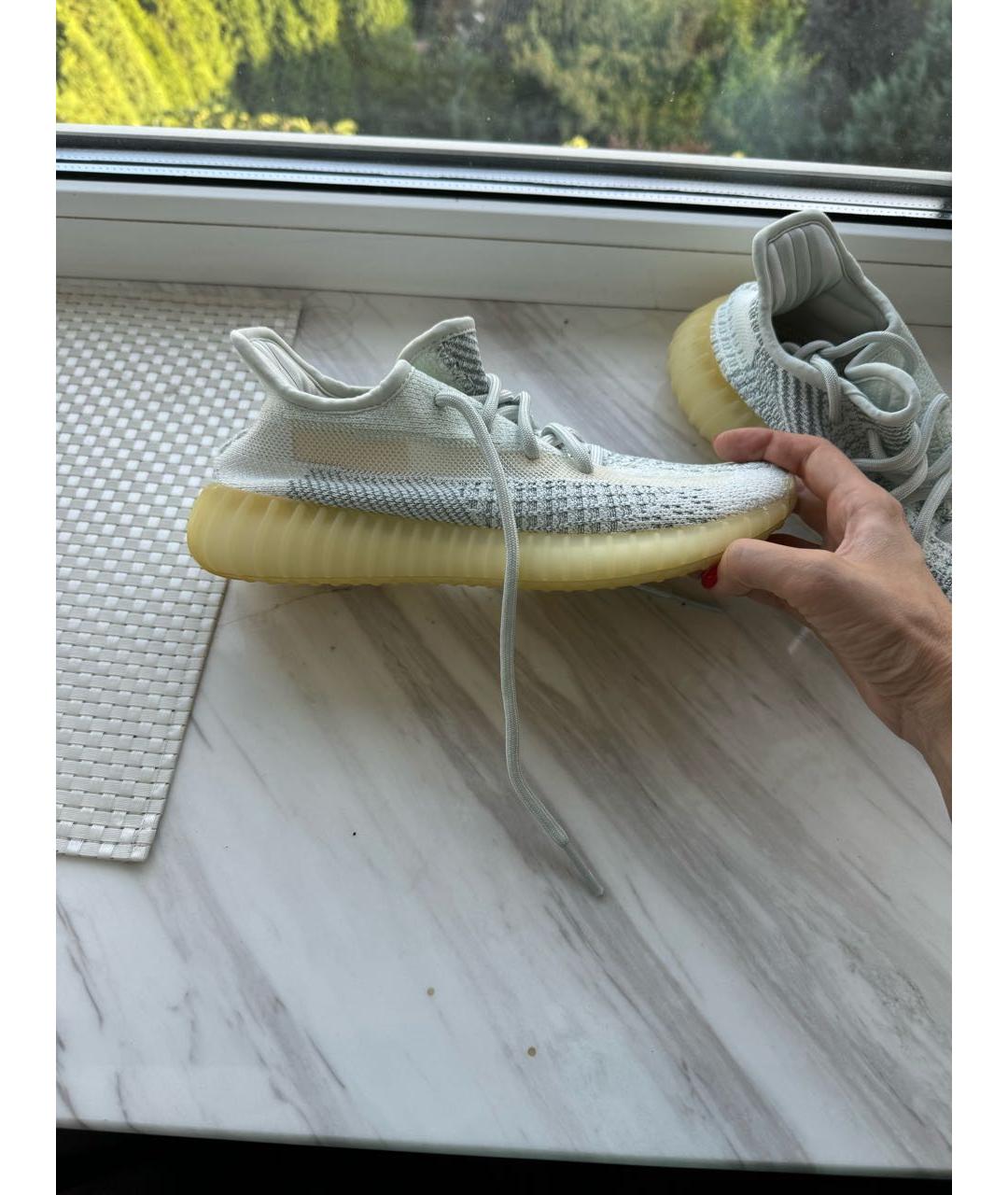 ADIDAS YEEZY Голубые текстильные кроссовки, фото 6