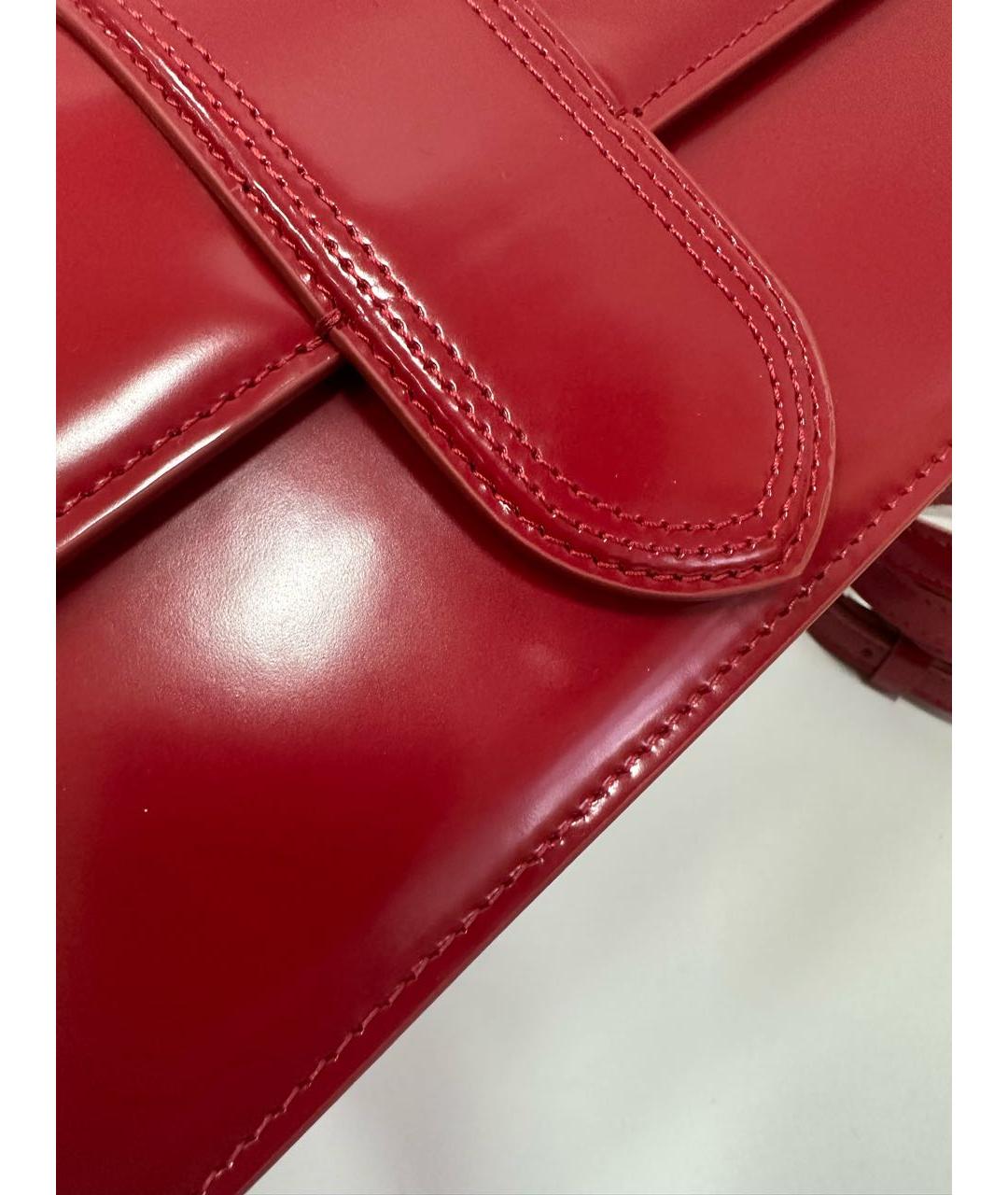 JACQUEMUS Бордовая сумка через плечо из лакированной кожи, фото 7