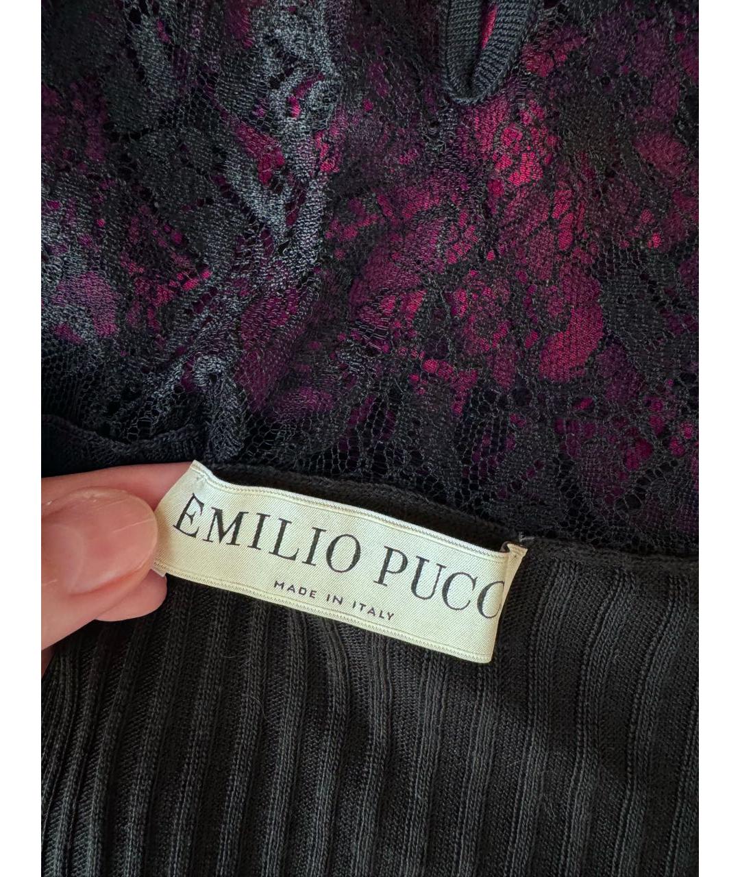 EMILIO PUCCI Черный вискозный джемпер / свитер, фото 4