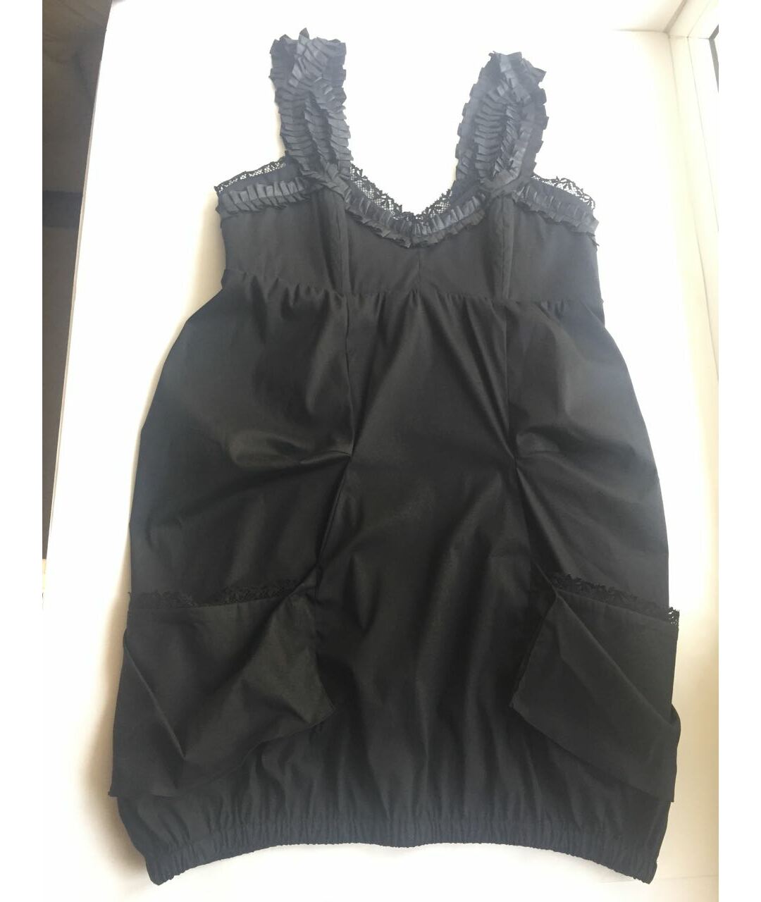 ANNA MOLINARI Черное хлопковое коктейльное платье, фото 2