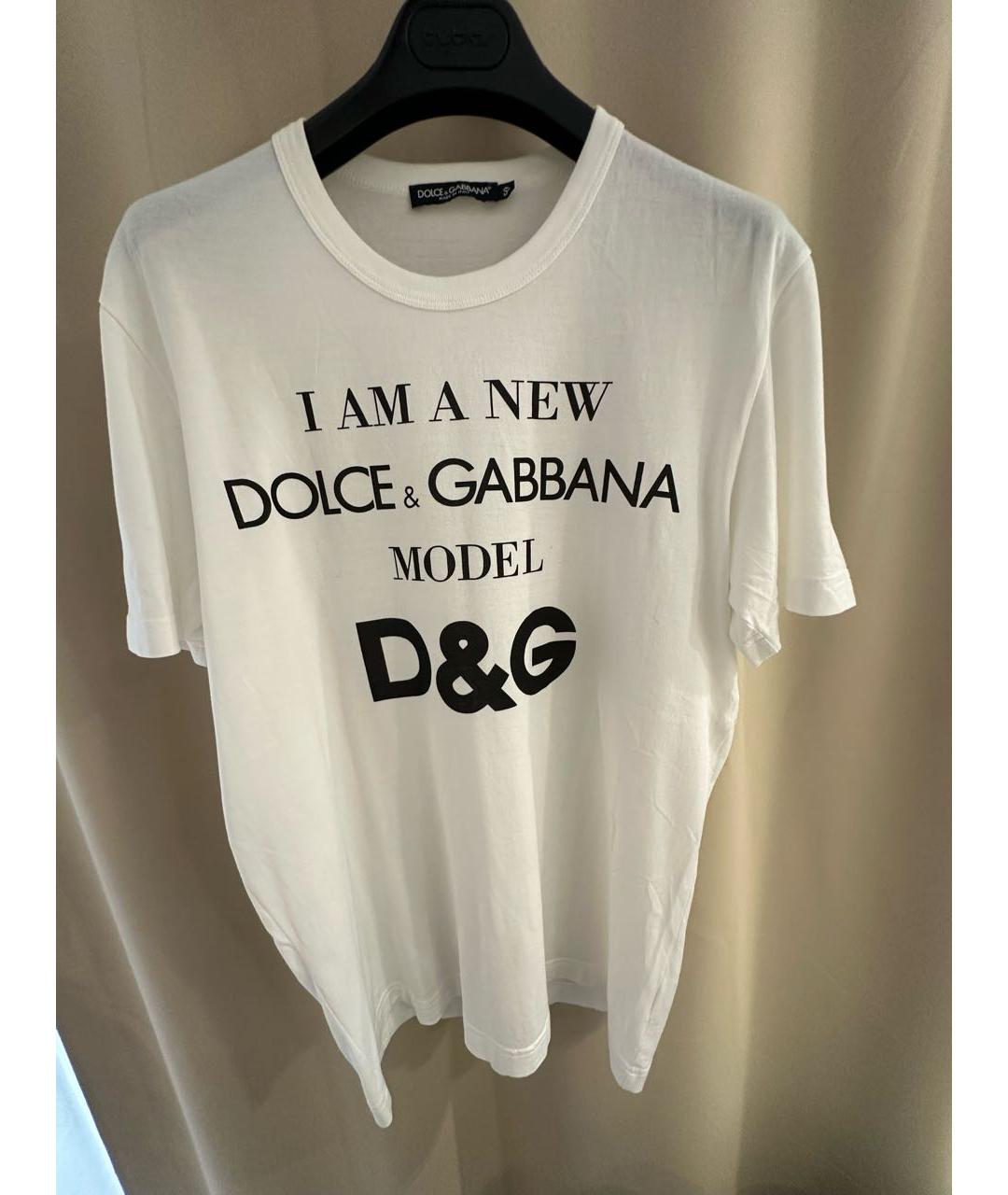 DOLCE&GABBANA Белая хлопковая футболка, фото 6