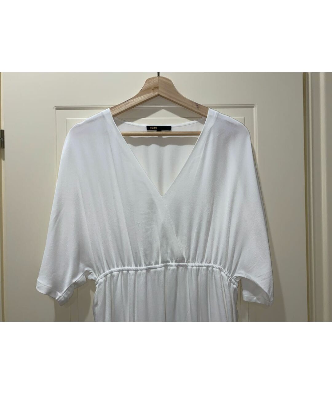 MAJE Белое вискозное повседневное платье, фото 3