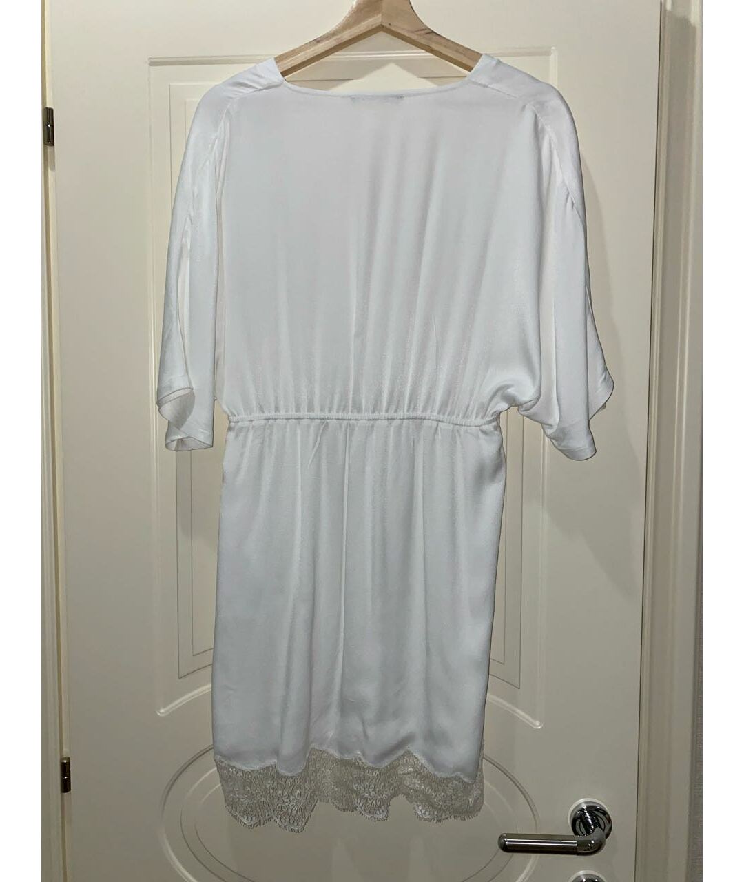MAJE Белое вискозное повседневное платье, фото 2