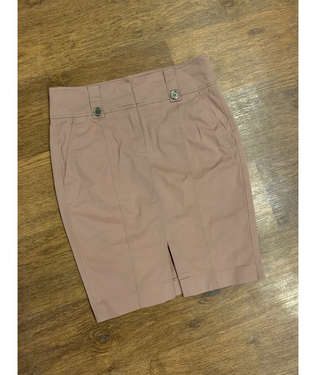 BURBERRY Розовая хлопко-эластановая юбка мини, фото 2