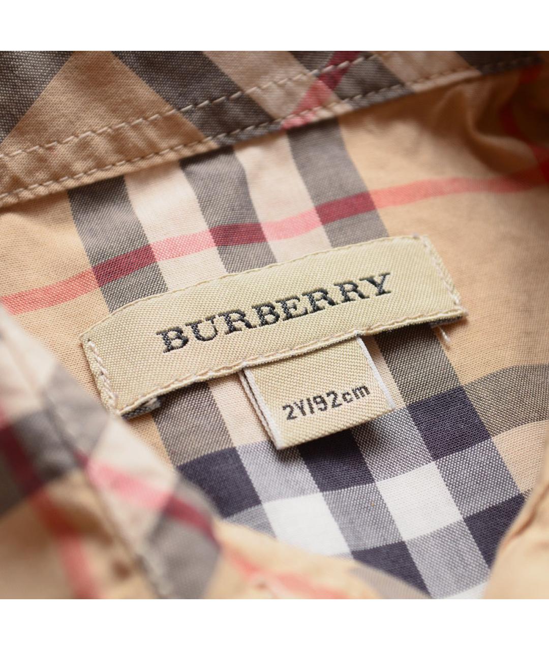 BURBERRY Бежевая хлопковая детская рубашка, фото 6