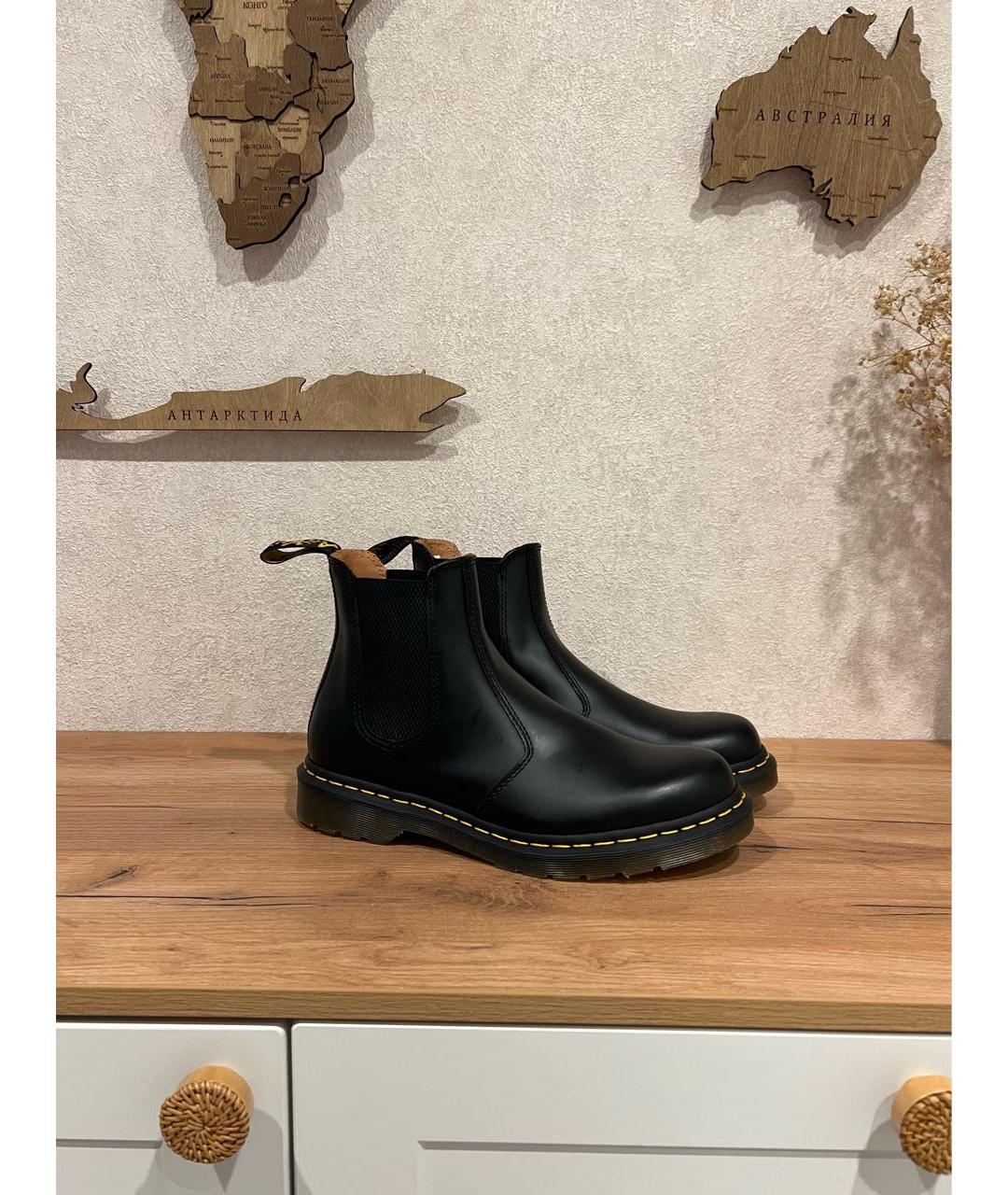 DR. MARTENS Черные кожаные высокие ботинки, фото 7