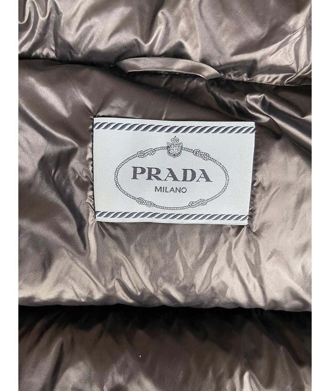 PRADA Черная полиэстеровая куртка, фото 3