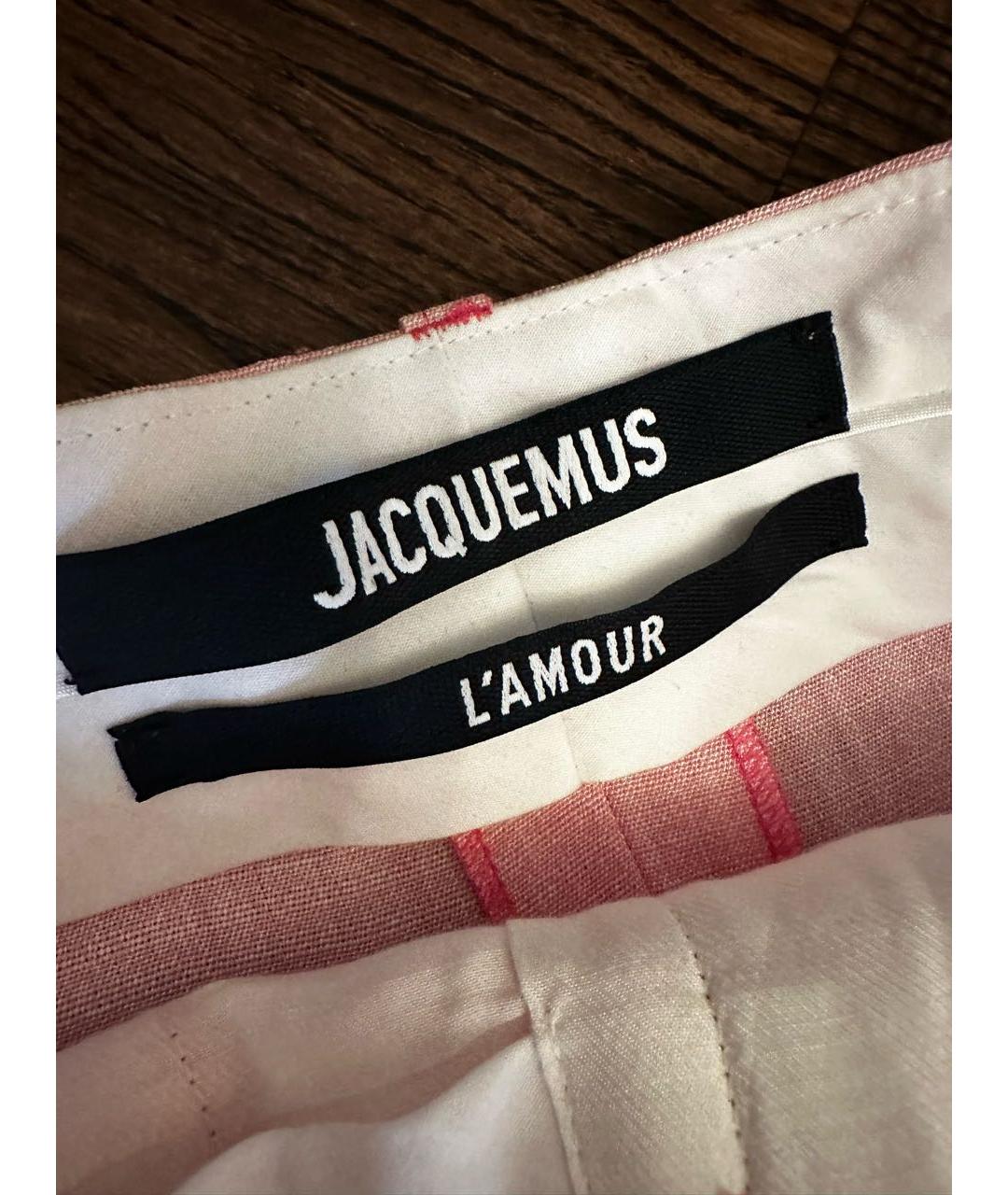 JACQUEMUS Розовые вискозные брюки широкие, фото 2