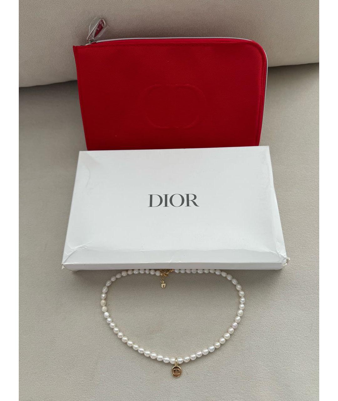 CHRISTIAN DIOR Желтое жемчужное колье, фото 3
