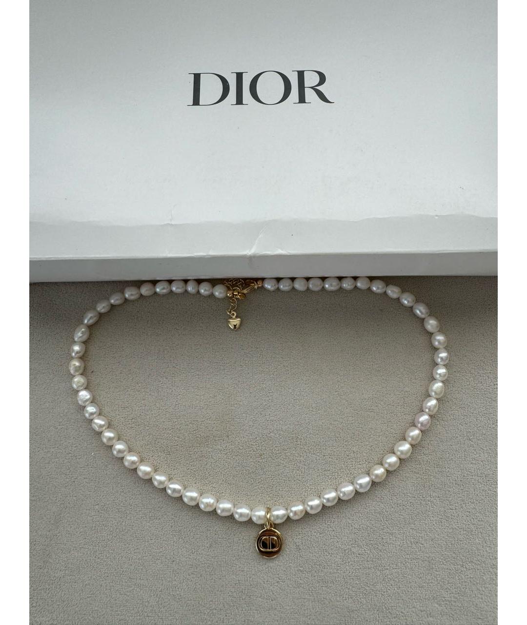 CHRISTIAN DIOR Желтое жемчужное колье, фото 7