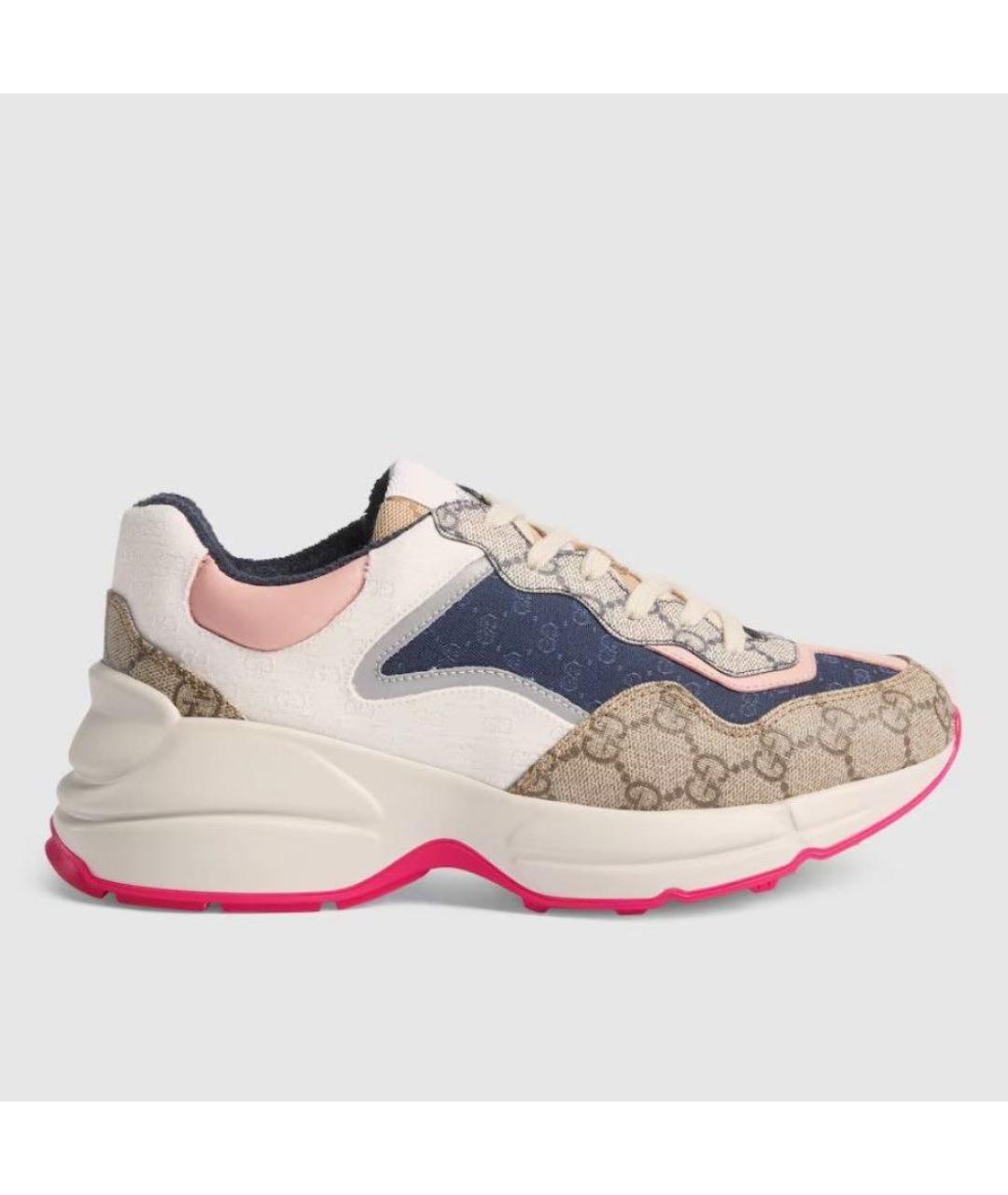 GUCCI Мульти текстильные кроссовки, фото 8