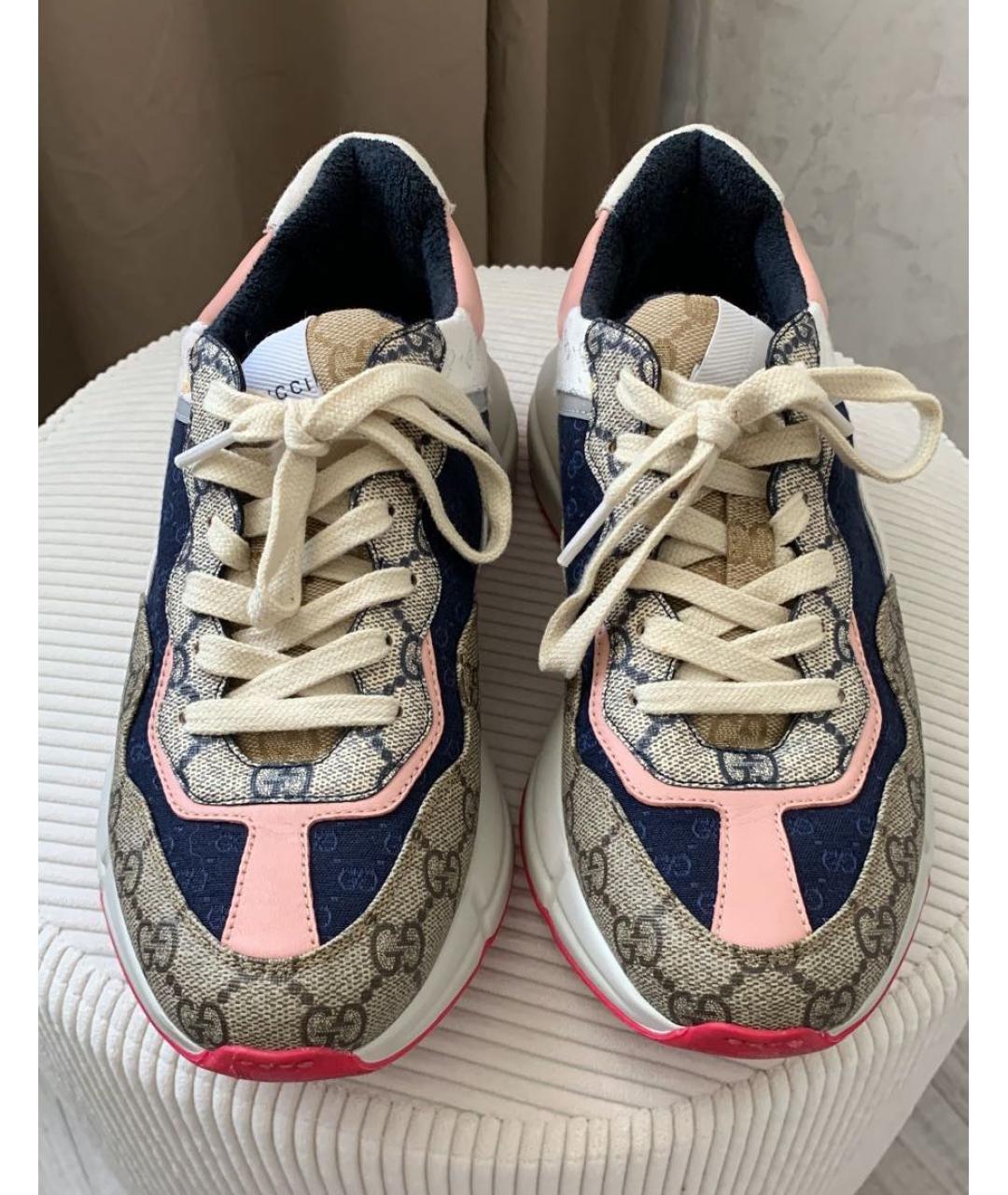 GUCCI Мульти текстильные кроссовки, фото 2