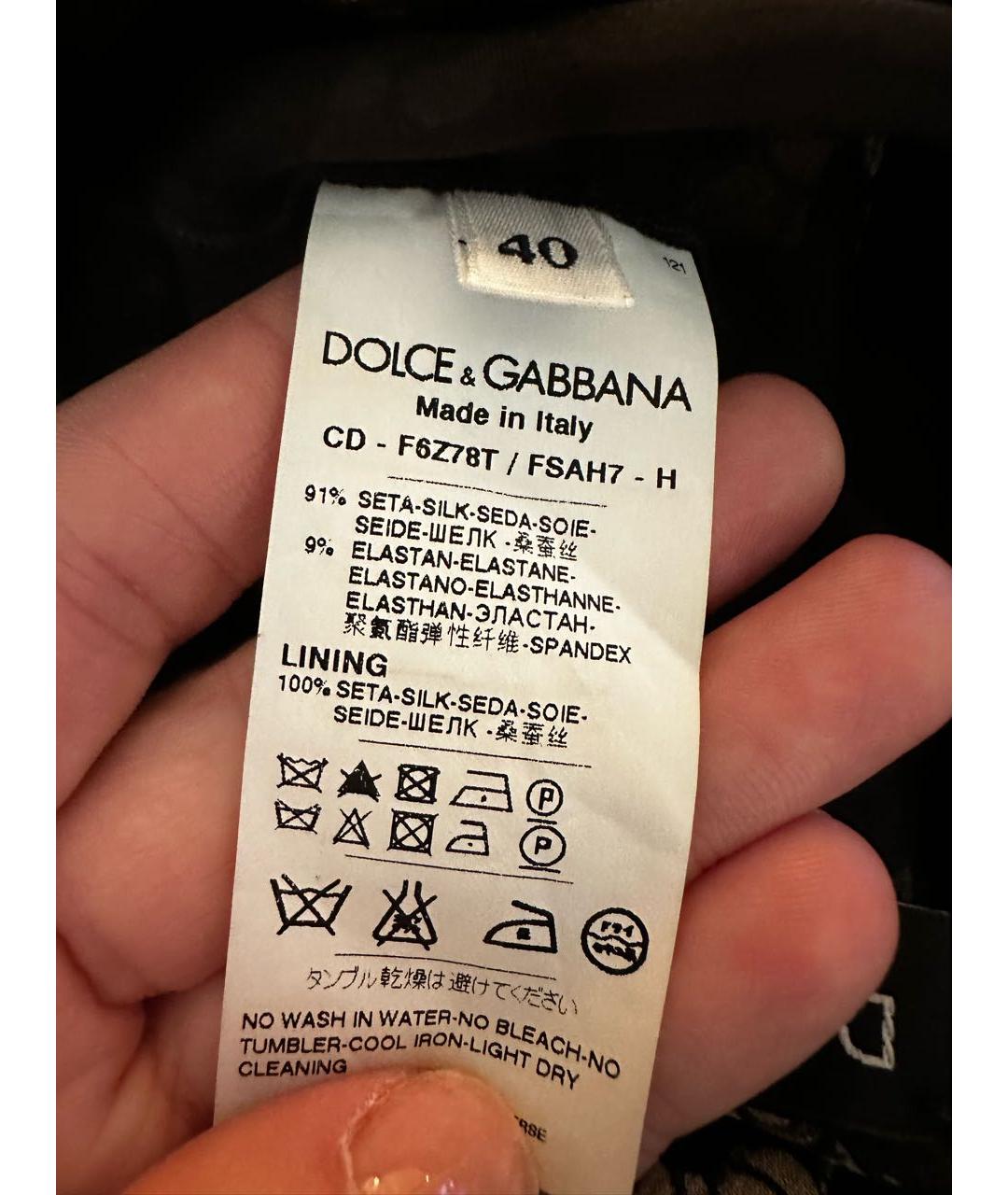 DOLCE&GABBANA Шелковое повседневное платье, фото 5