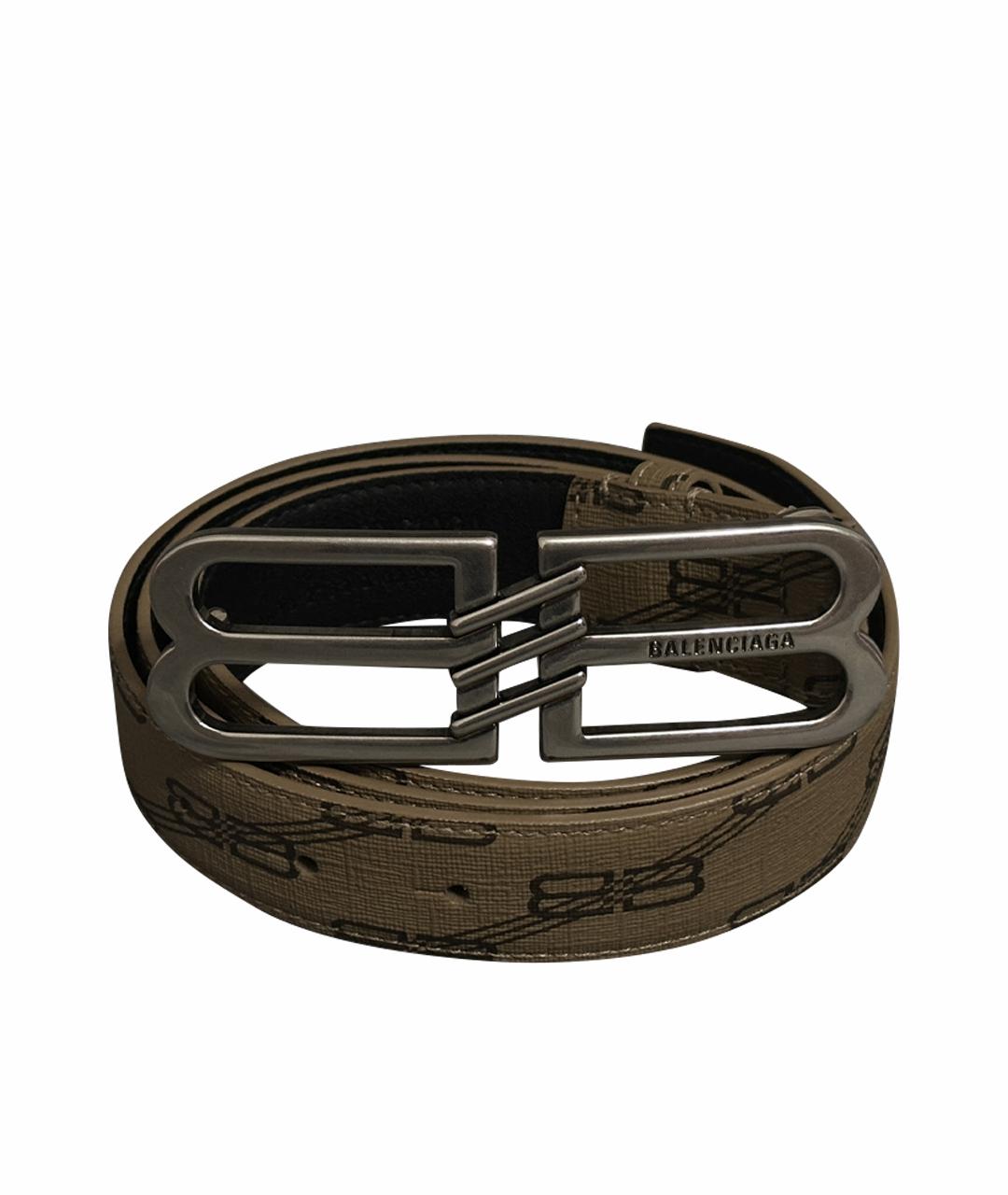 BALENCIAGA Коричневый кожаный ремень, фото 1