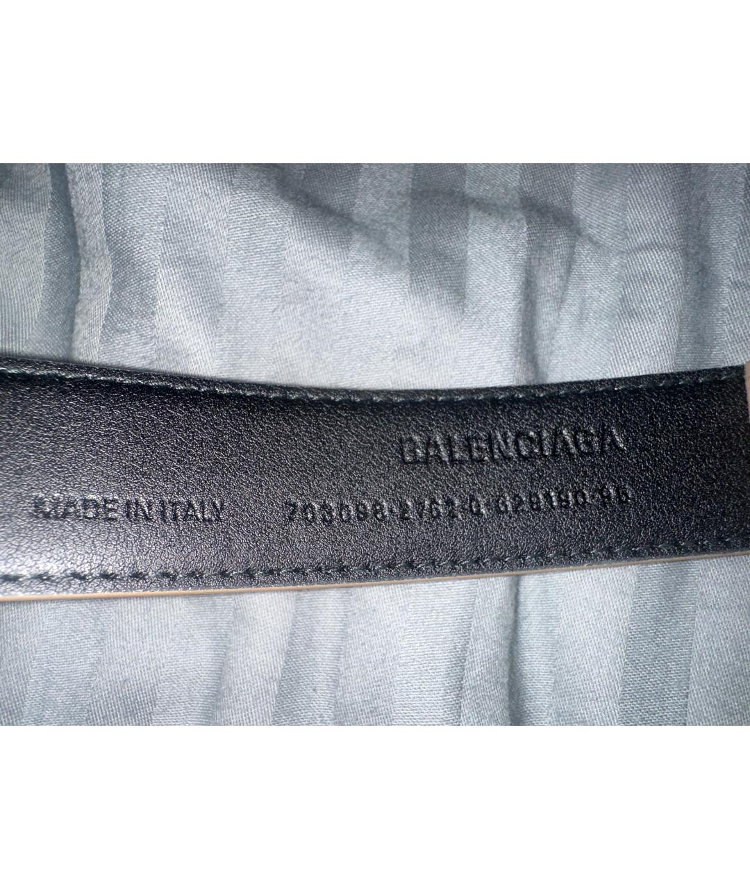 BALENCIAGA Коричневый кожаный ремень, фото 4