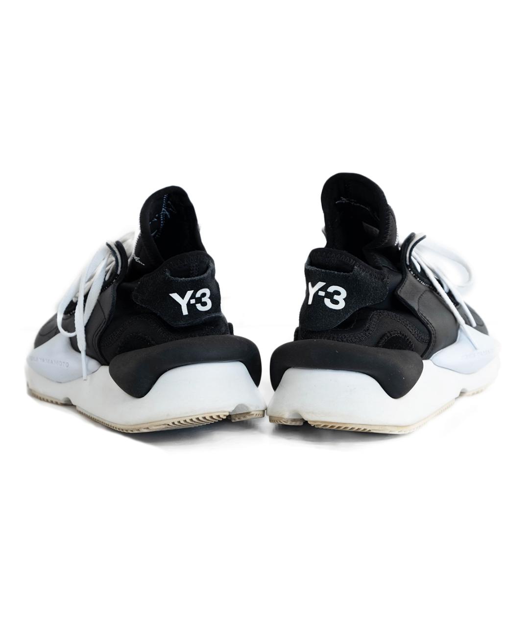 Y-3 Черные кожаные низкие кроссовки / кеды, фото 5