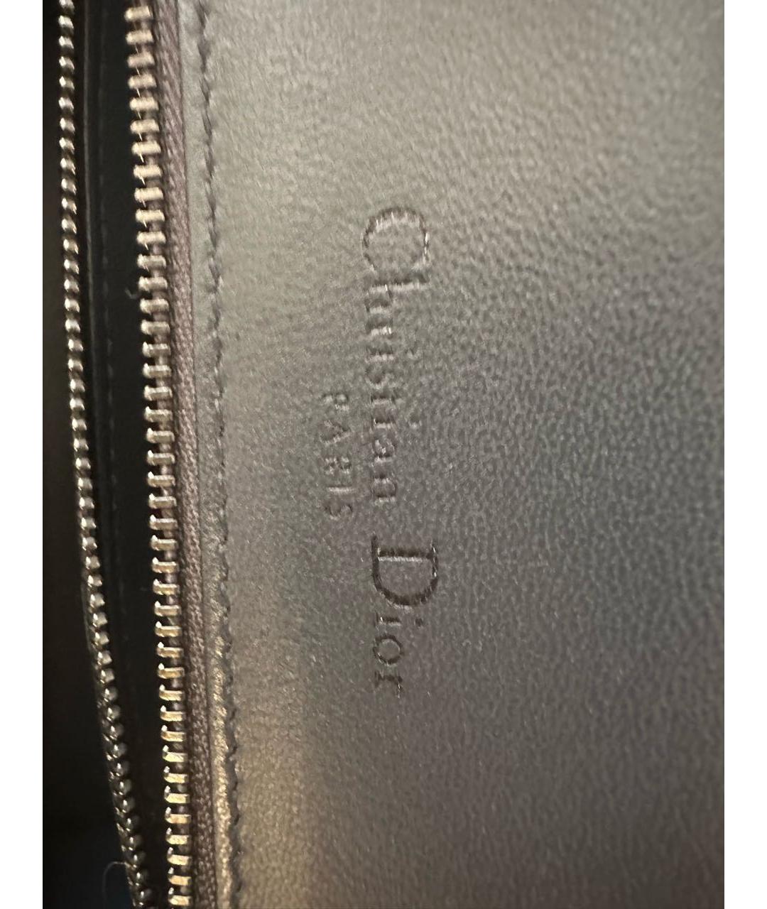 CHRISTIAN DIOR Антрацитовая сумка через плечо из лакированной кожи, фото 6