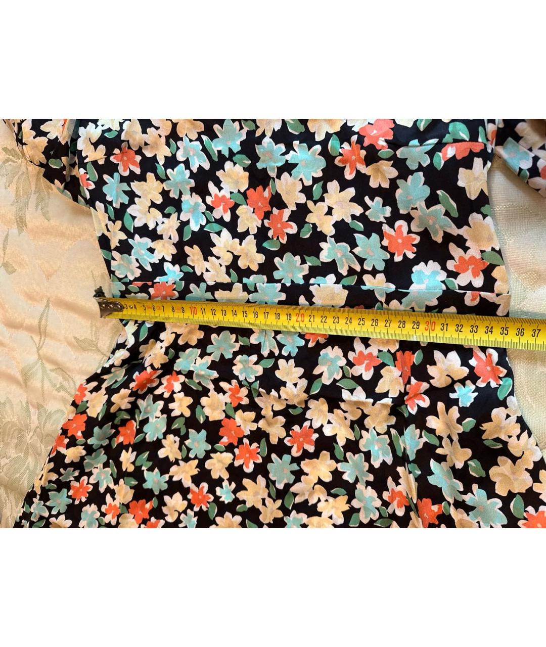 SAINT LAURENT Мульти шелковое повседневное платье, фото 7