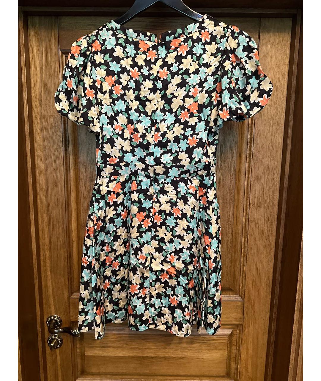 SAINT LAURENT Мульти шелковое повседневное платье, фото 2